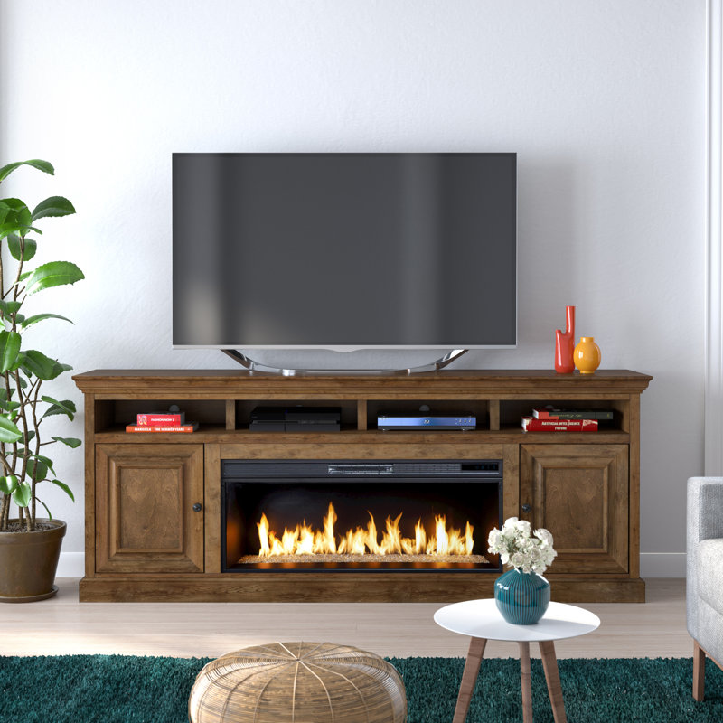 Lark Manor Colomiers TV Stand for TVs up to 88" with Electric Fireplace